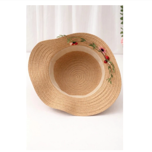 Floral Straw Sun Hat – Nón Cói Hoa Thời Trang Nữ Thanh Lịch Cho Mùa Hè