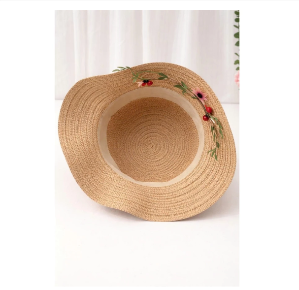 Floral Straw Sun Hat – Nón Cói Hoa Thời Trang Nữ Thanh Lịch Cho Mùa Hè