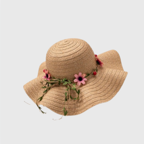 Nón Cói Hoa Dịu Dàng Floral Straw Sun Hat